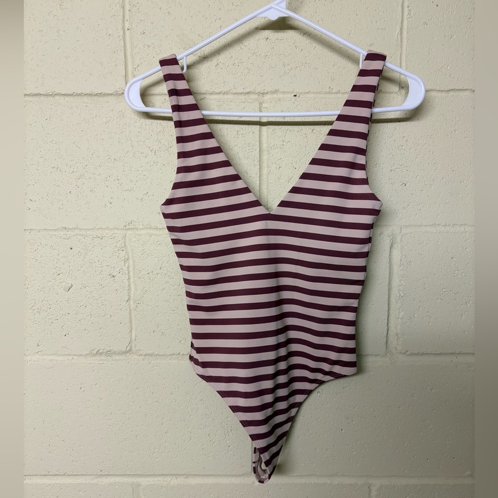Babaton Striped Bodysuit